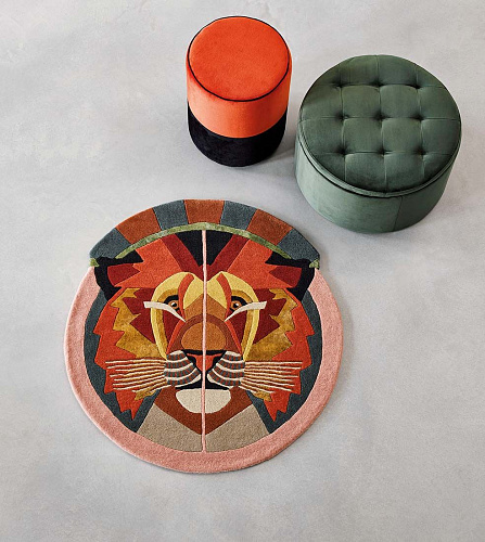 Zodiac Leo Hand Woven Round Rug