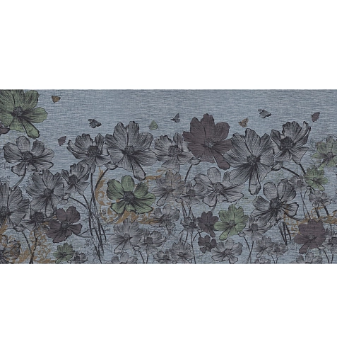 Jeans Flowers Wallcovering