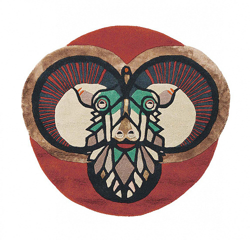 Zodiac Aries Hand Woven Round Rug
