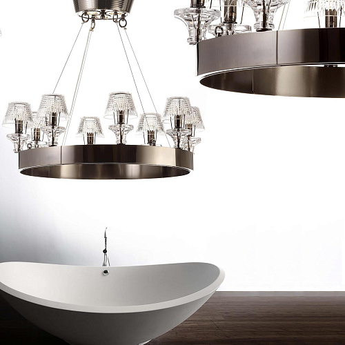 Black Nickel Crystal Shade Chandelier