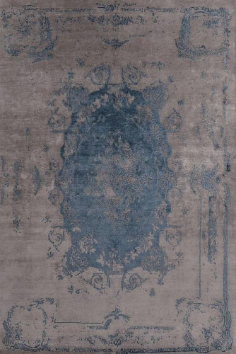 Luxury Bamboo Silk Blue Rug