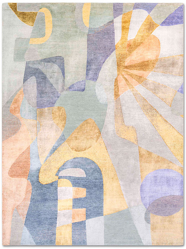 Pastel Mint Hand-Knotted Wool / Silk Rug