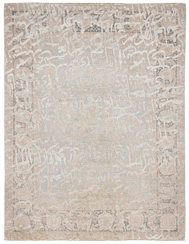 Tabriz Hand Knotted Silver Luxury Rug