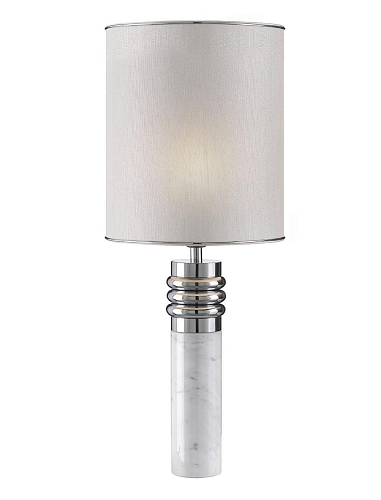 Carrara Marble Nickel Table Lamp
