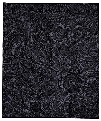 Black Lace Hand-woven Luxury Rug