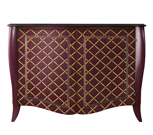 Lacquered Sideboard in Purple and Yellow