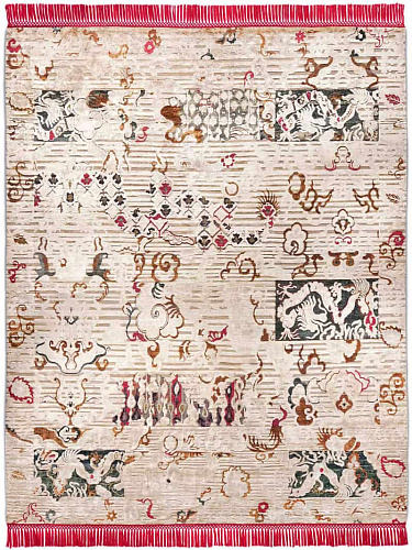 Dragon Hand-Knotted Silk / Wool Rug
