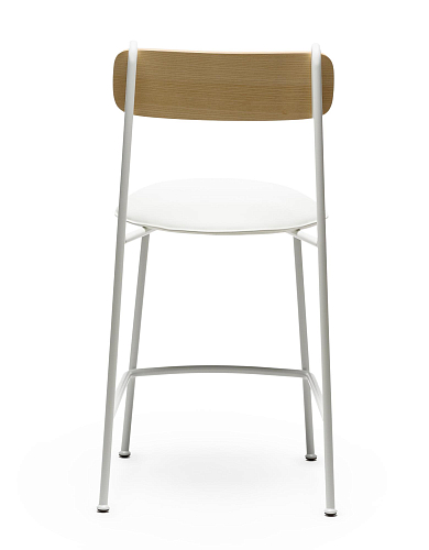 Lena White Ash Wood Bar Chair