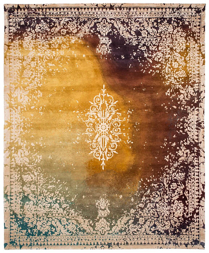 Medallion Multi Hand Knotted Wool / Silk Luxury Rug