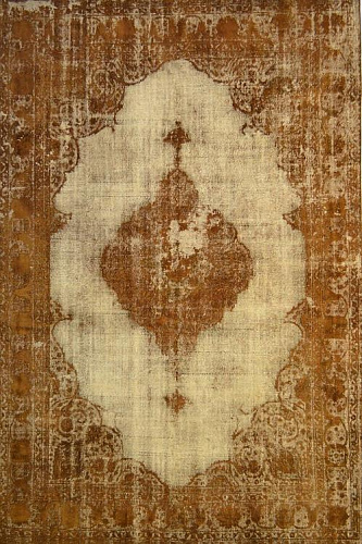 Caramel Brown Vintage Luxury Rug
