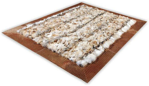 Coyote Croco Natural Fur Rug