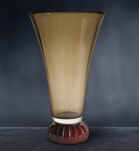 Mouth-Blown Italian Glass Vase