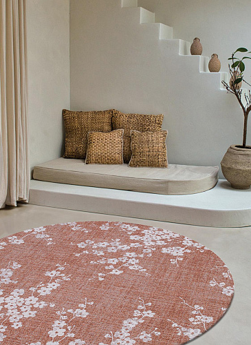 Copper Pink Round Rug