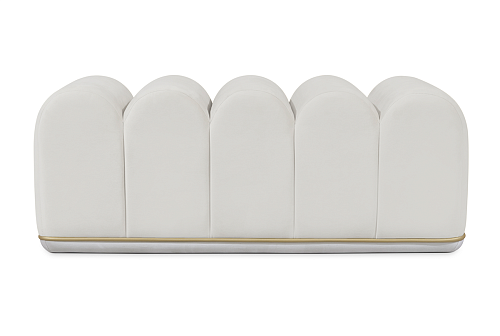 Sweet Swirl Light Blue Upholstered Bench