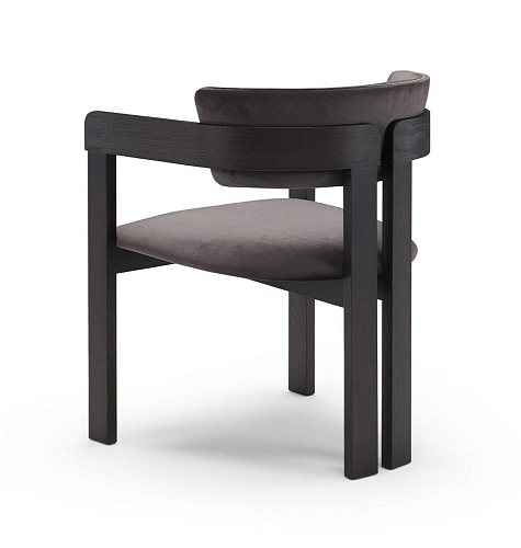 Ines Curved Black Chair