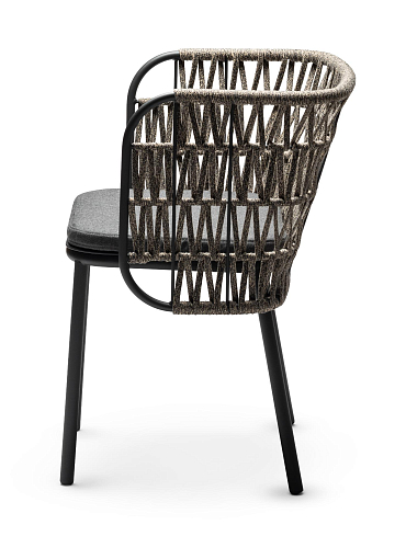 Jujube Black and Beige Outdoor Chair
