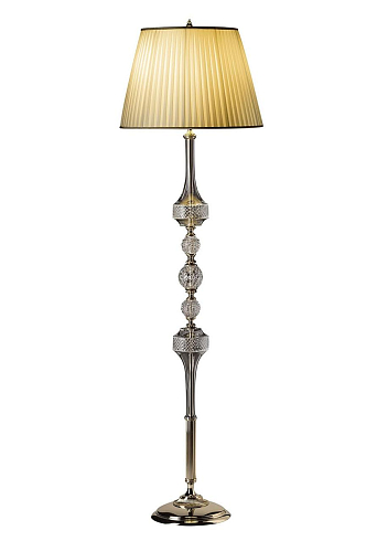Crystal Floor Lamp with Ivory Shade