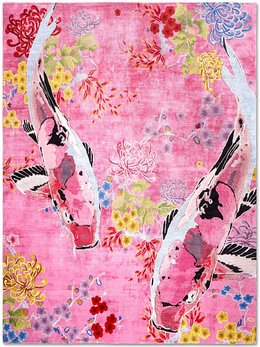 Fish Pink Luxury Hand-Woven Rug