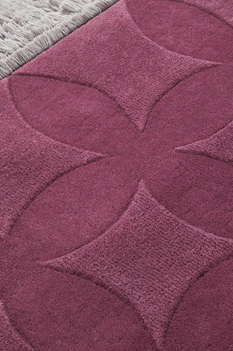 Embossed Aubergine Hand-Woven Rug