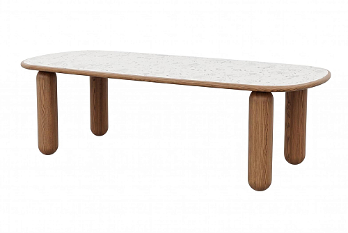 Dolmen Natural Oval Italian Dining Table