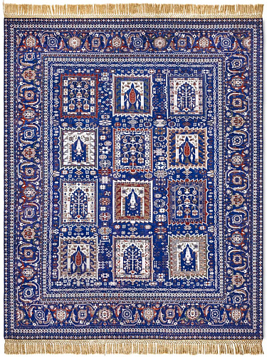 Mughal Blue Luxury Handwoven Rug