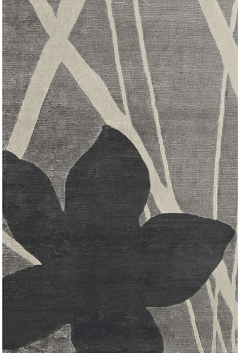 Grey Fields Viscose Handwoven Luxury Rug
