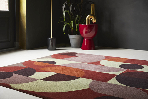 Wool Tufted Red Rug