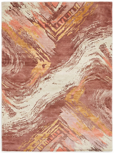 Marble Drift Rose Handwoven Rug