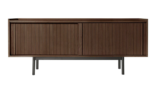 Sipario Low Brown Two-Doors Stylish Sideboard