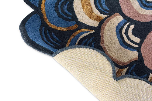 Handwoven Gradient Circle Rug