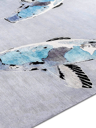 Blue Luxury Hand-Woven Rug