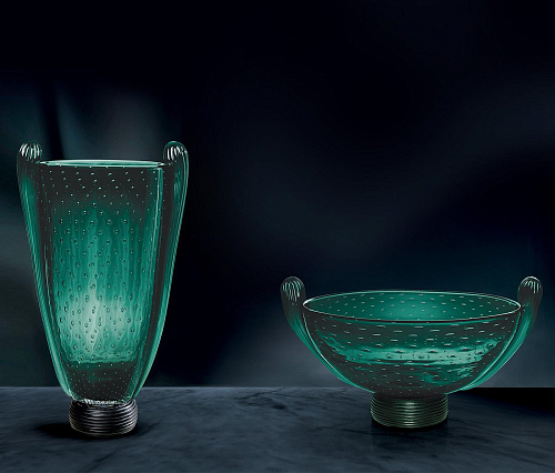 Handcrafted Green Glass Bowl