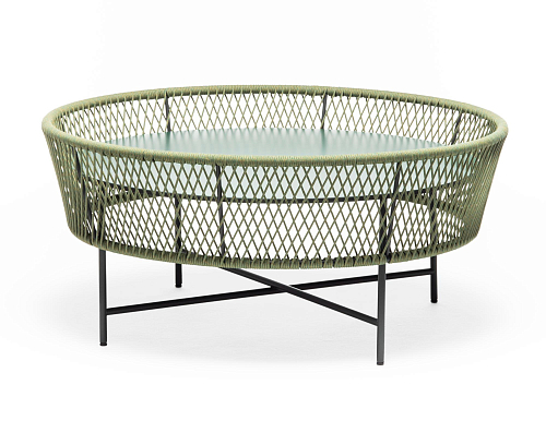 Tamburo Large Round Green Outdoor Coffee Table
