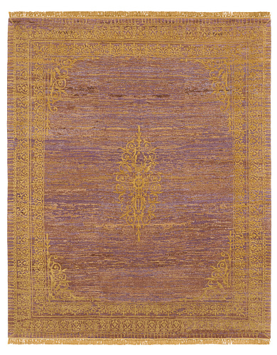 Hand-woven Vintage Style Brown Luxury Rug