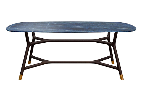 Joyce Blue Oval Artisan Dining Table