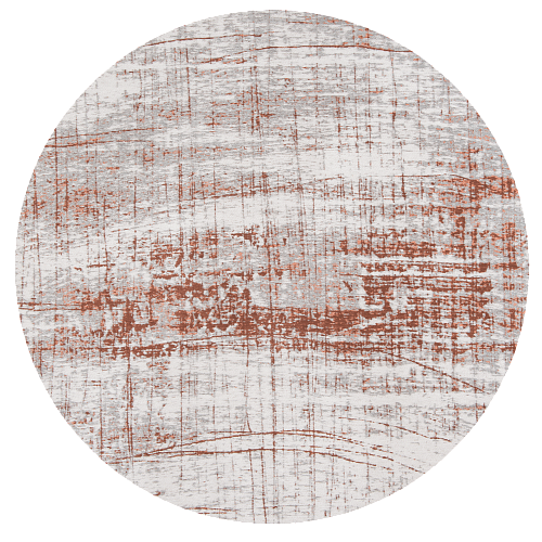 Abstract Copper Round Rug