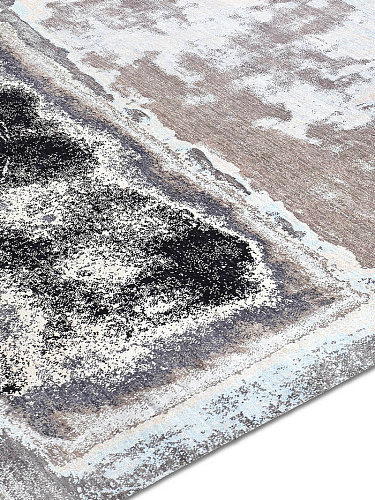 Silver / Grey Abstract Luxury Handwoven Rug