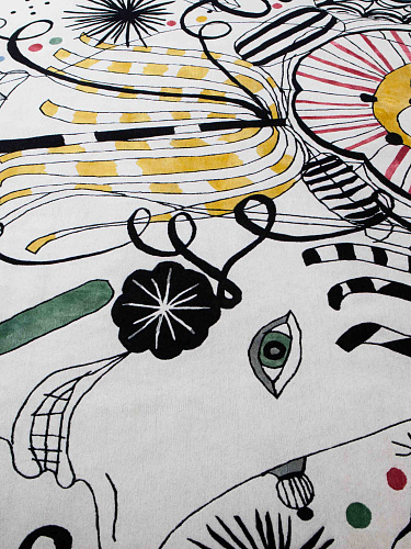 Japanese Folklore Designer Hand-Woven Rug