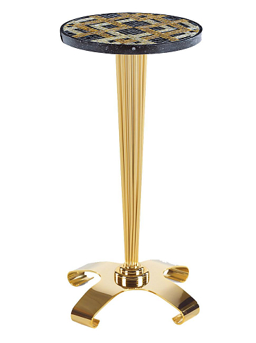 Marquina Marble Top Handcrafted Side Table