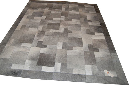 Pazl Grey Luxury Cowhide Rug