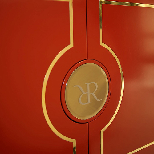 Italian Four-Door Coral Sideboard