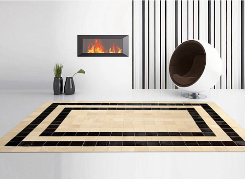 Nafplion Border Luxury Cowhide Rug