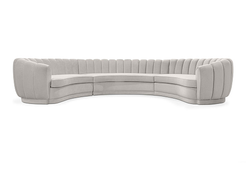 Refined Round Three-Seat Grand Sofa