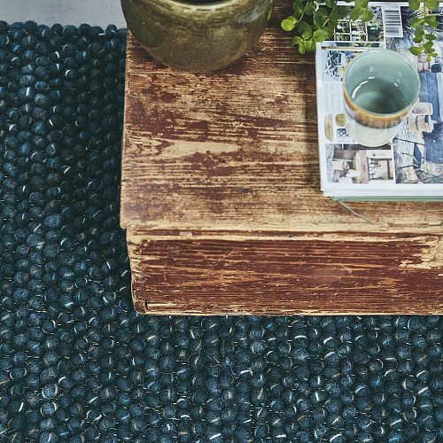 Flat Woven Blue Rug