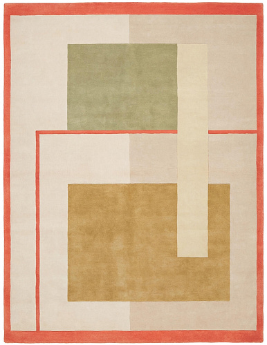 Geometric Block Sand Artisan Rug