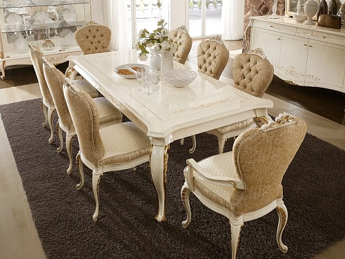 Classic Beige Dining Table