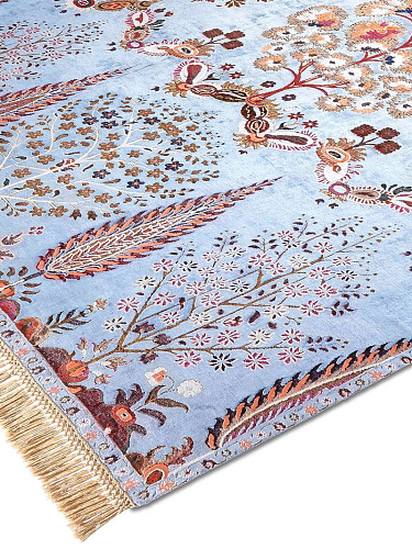 Mughal Blue Luxury Handwoven Rug