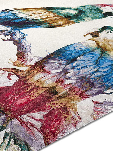 Two Parrots Hand-Woven Exquisite Rug