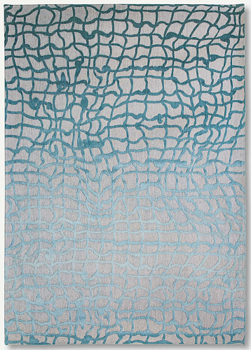 Abstract Blue Flatwoven Rug
