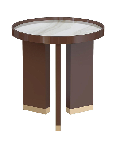 Vulcano Marble Top Italian Side Table